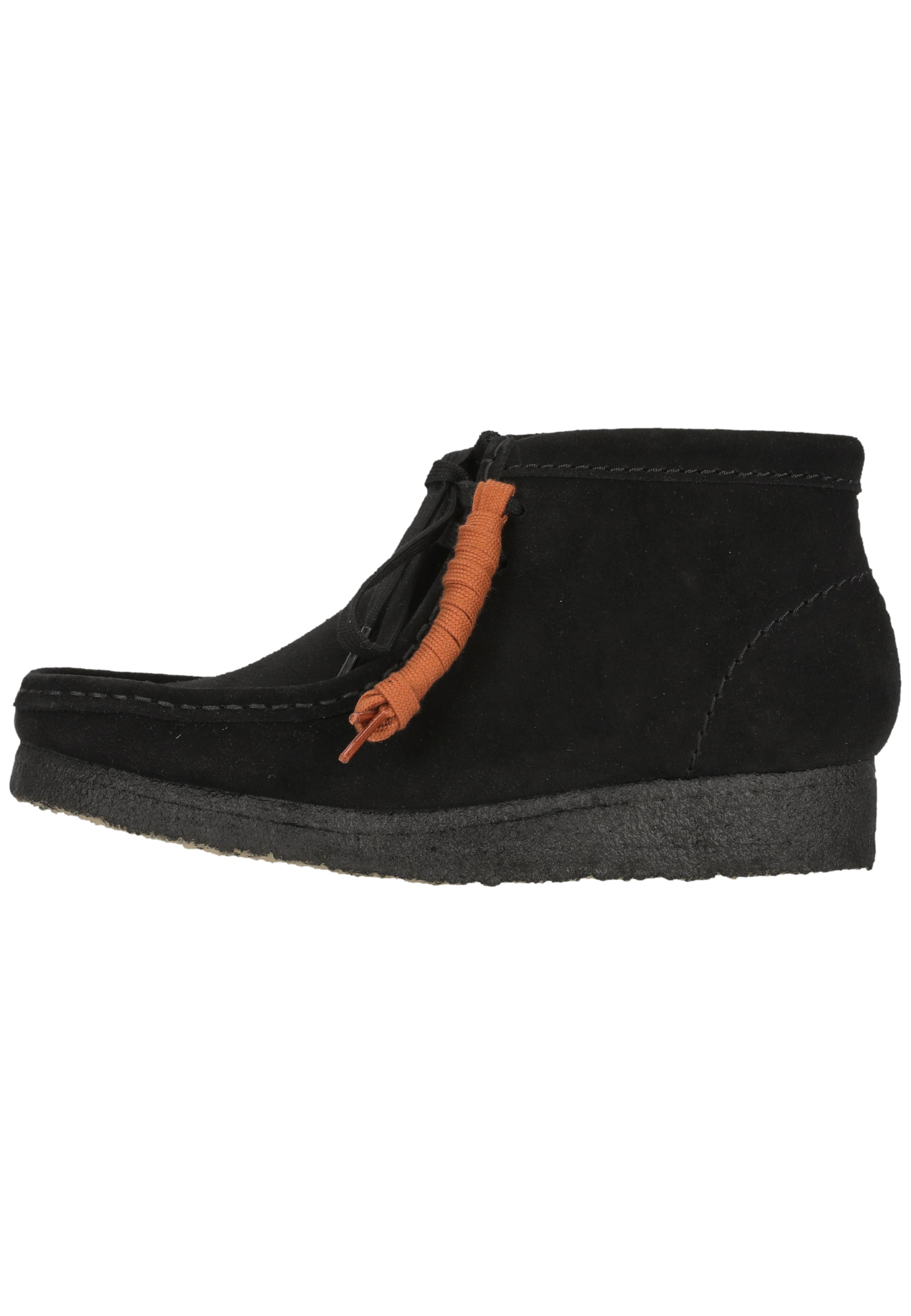 CLARKS Veterschoen 'Wallabee Boot' in Zwart