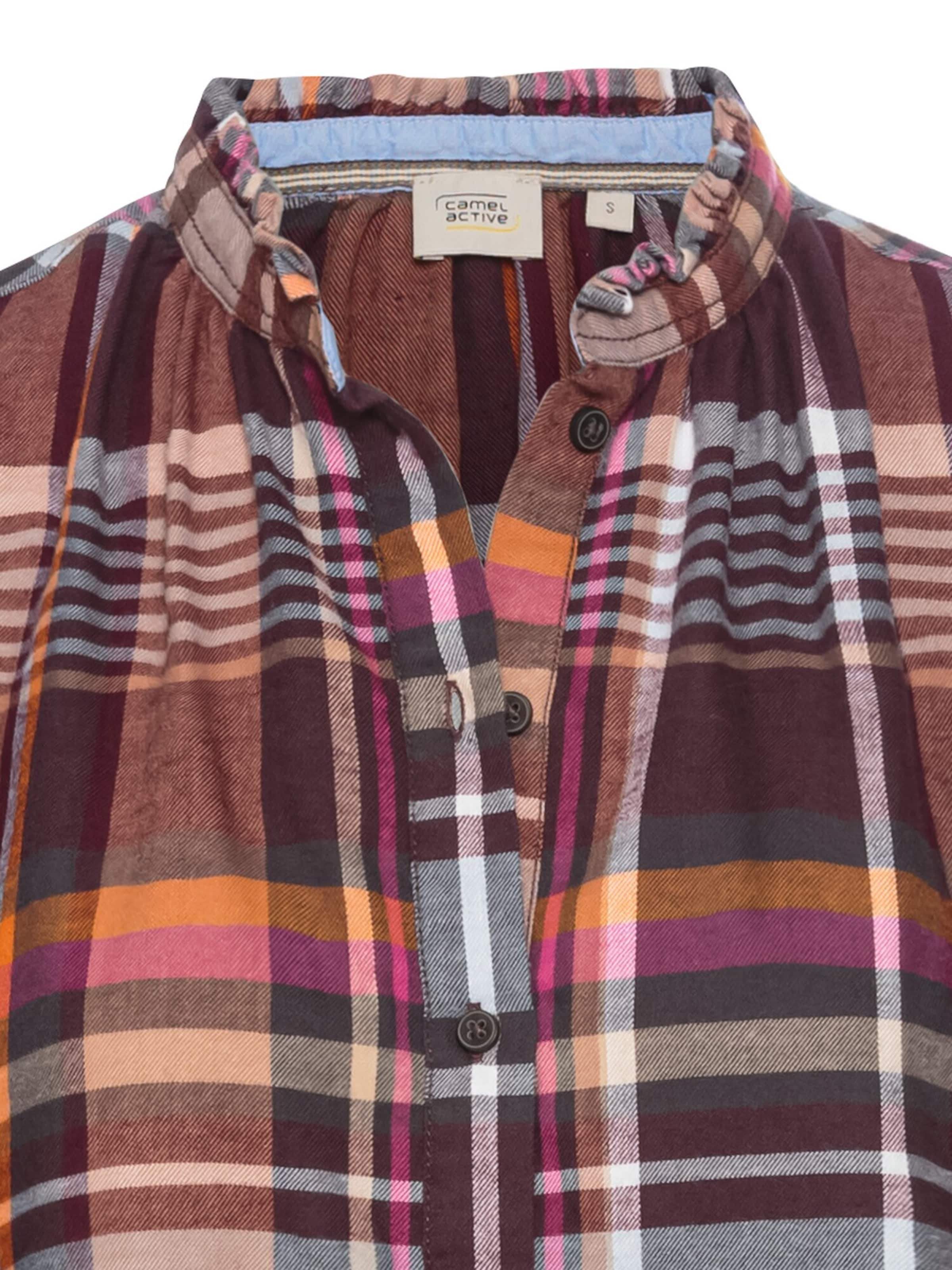 CAMEL ACTIVE Karobluse mit Stehkragen in Rot