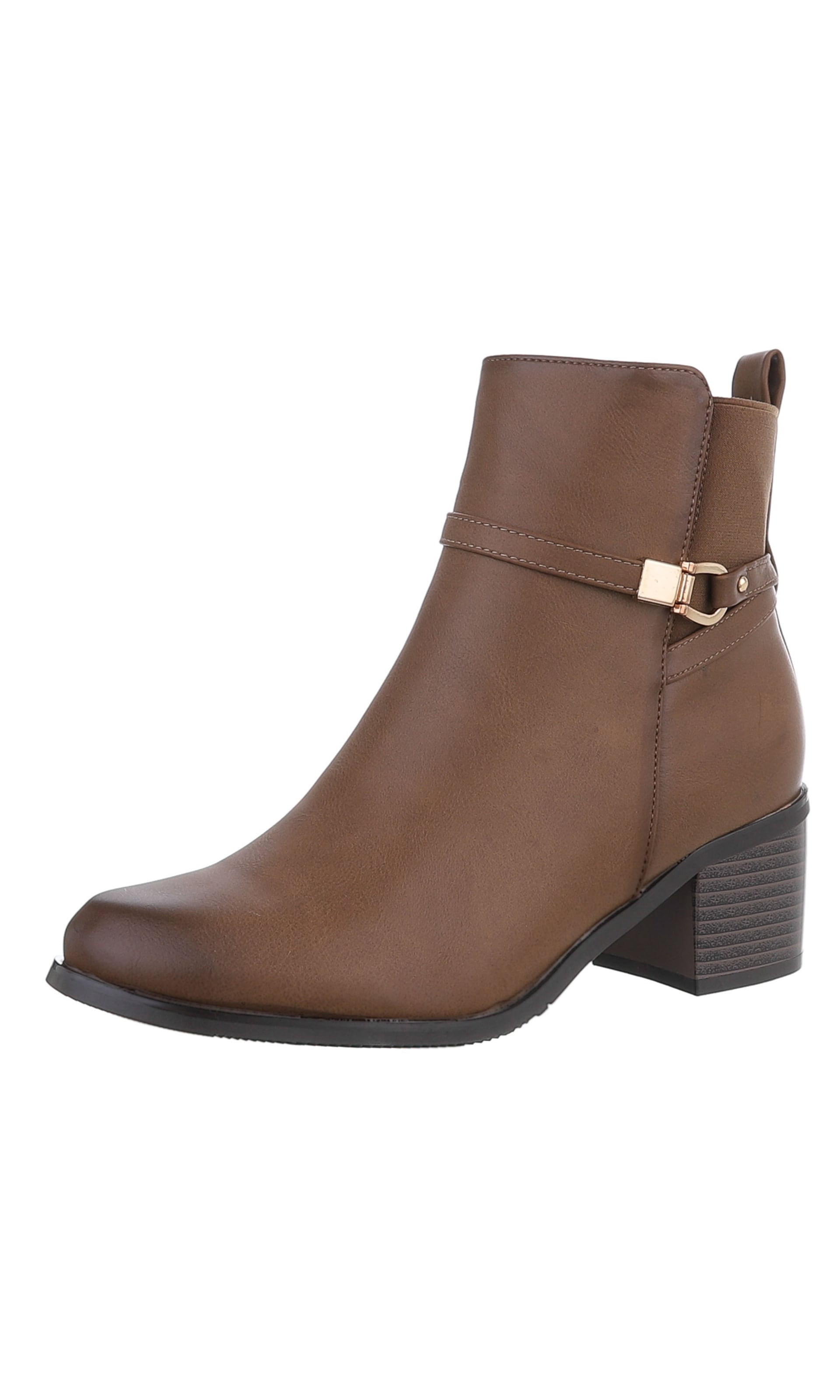 Ital-Design Ankle Boots in Brown: front