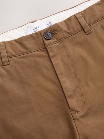 NextSlimfit Chino hlače - smeđa boja