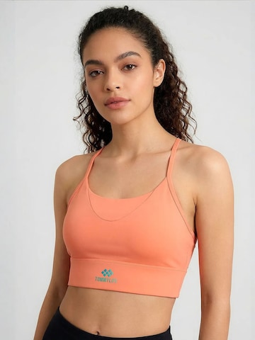 Tommy Life Bra 'TOMMY Damen-Figurbetontes Crop-Active-Top' in Orange: front