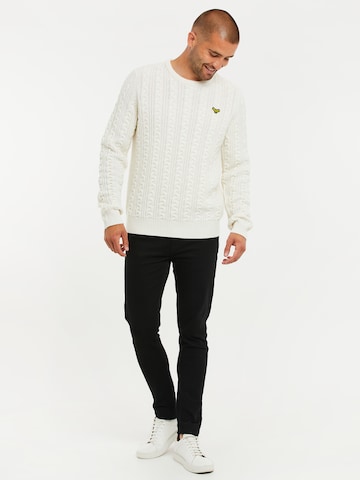 Threadbare Пуловер 'Ely' в бяло