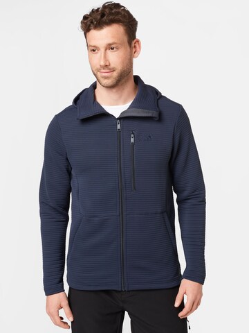 JACK WOLFSKIN Athletic Fleece Jacket 'MODESTO' in Blue: front