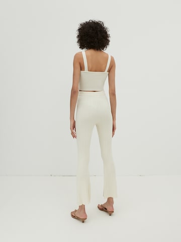 EDITED Flared Pants 'Mavis' in Beige