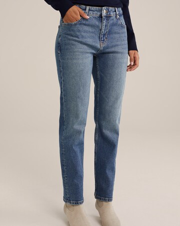 WE Fashion Regular Jeans in Blauw: voorkant