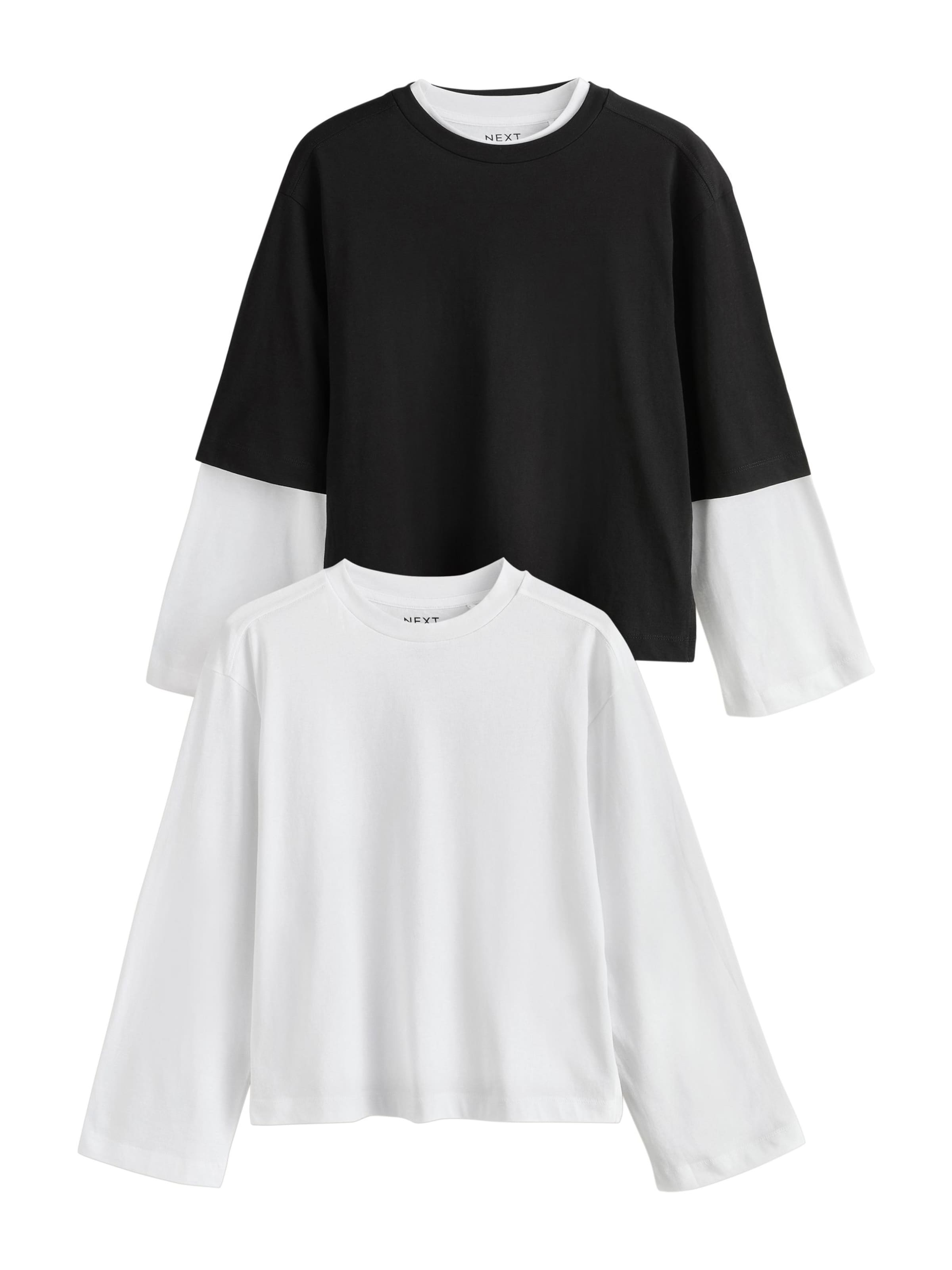 Next Camisa em preto / branco, Vista do artigo