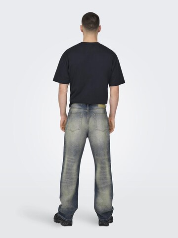 Only & Sons Wide Leg Jeans 'FADE' i blå