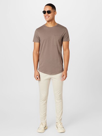 JACK & JONES Shirt 'NOA' in Brown