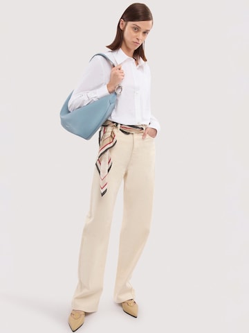 Trussardi Wide leg Jeans in Beige: voorkant