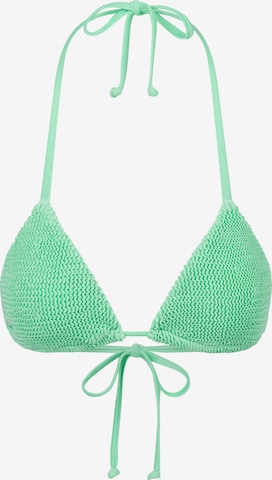 Moda Minx Triangle Bikini Top in Green: front