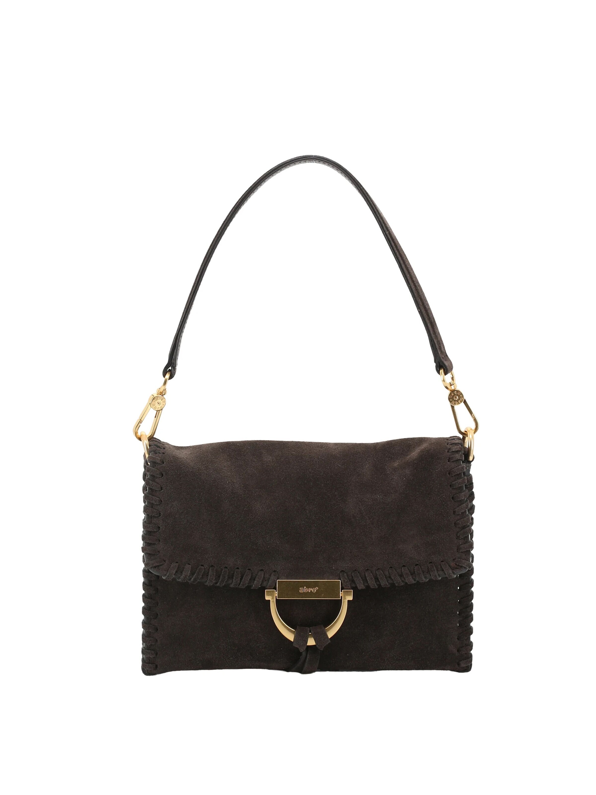 ABRO Schultertasche 'TEMI STITCH'‌‌‌‌‌‌‌‌‌‌ in Braun: Vorderseite