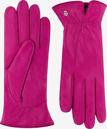 Roeckl Full Finger Gloves in Pink: front