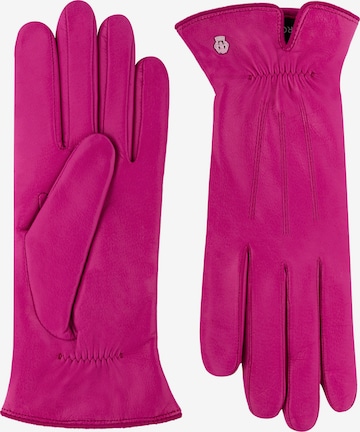 Roeckl Full Finger Gloves in Pink: front