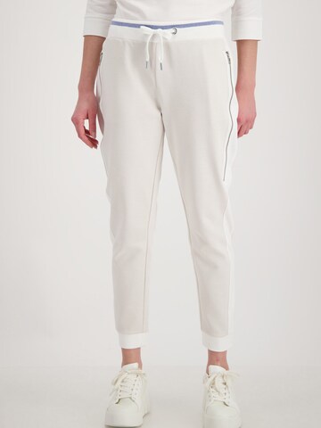 monari Tapered Broek in Wit: voorkant