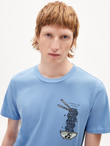 ARMEDANGELS T-Shirt 'JAAMES FISH SOUP' in Blau