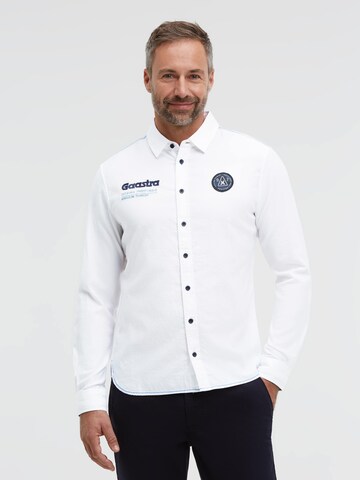 Gaastra Regular fit Button Up Shirt in White: front