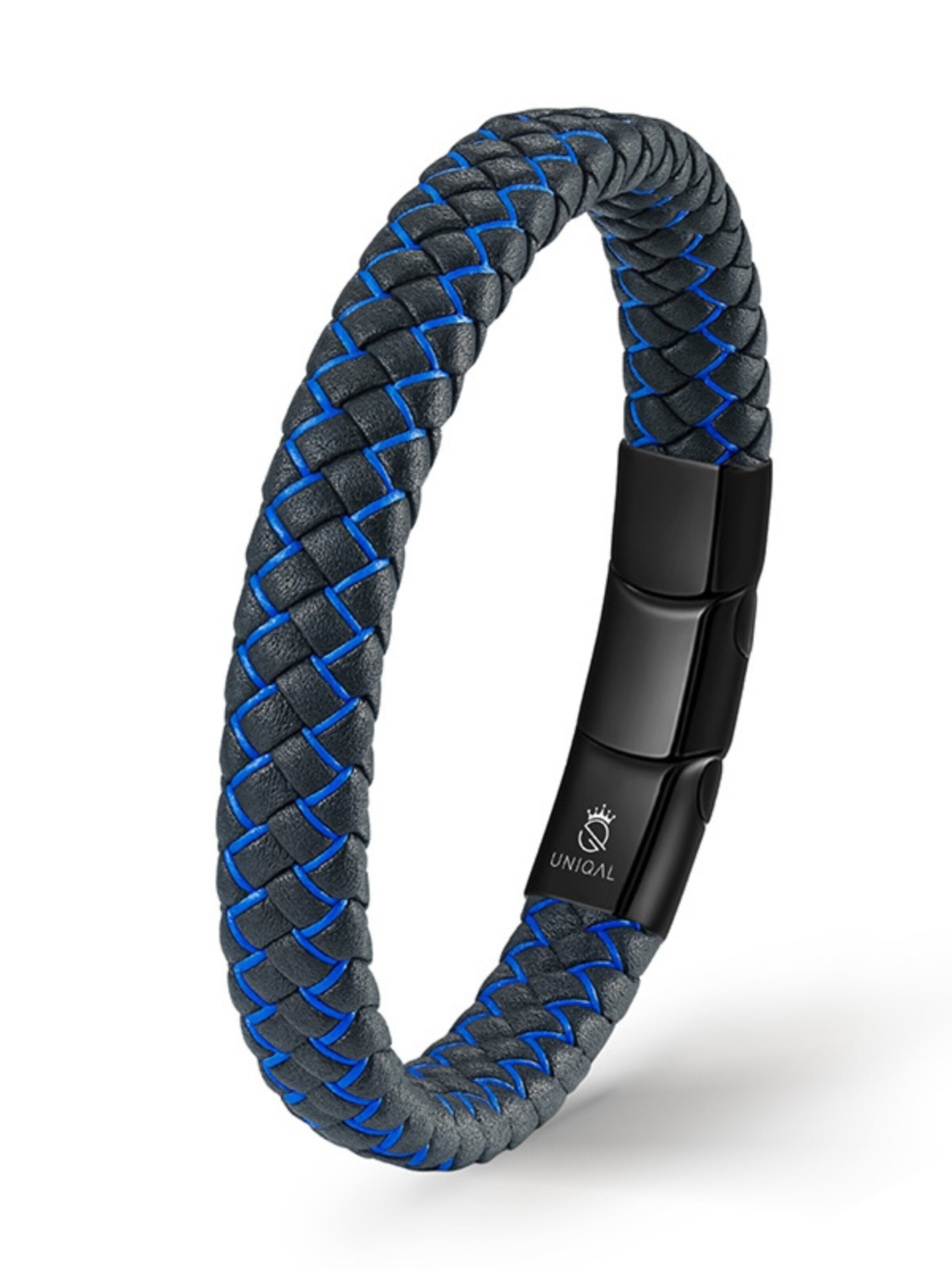 UNIQAL Bracelet 'LEDERARMBAND HERREN' in Blue: front