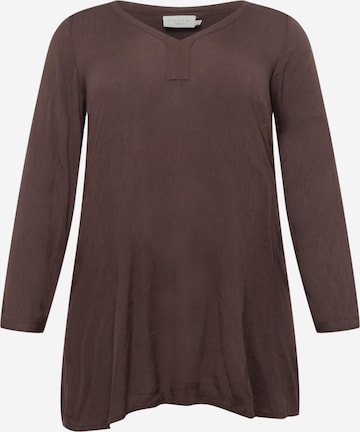 KAFFE CURVE Tunic 'Ami' in Brown: front