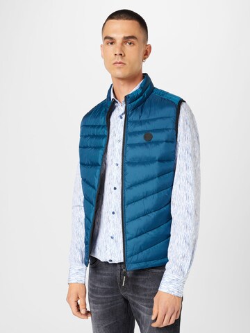 JACK & JONES Bodywarmer 'HERO' in Blauw: voorkant