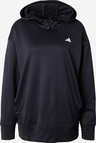 ADIDAS PERFORMANCE Sports sweatshirt 'Aeroready Game And Go Fleece' in Black: front