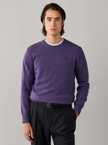 Hackett London Sweater in Purple: front