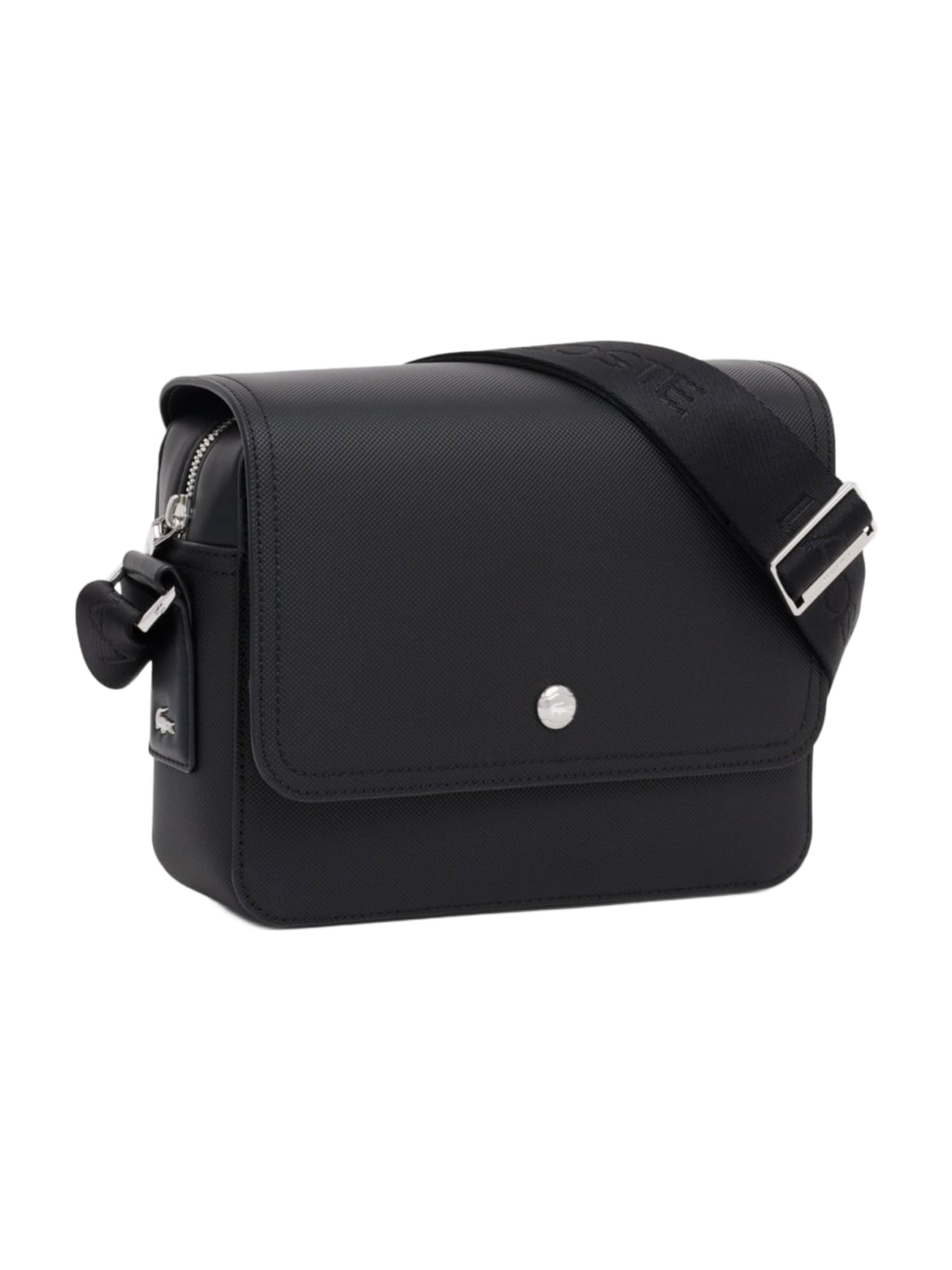Borsa a tracolla 'Lacoste Petit sac messenger Homme Langon Petit Piqué Noir' di LACOSTE in nero