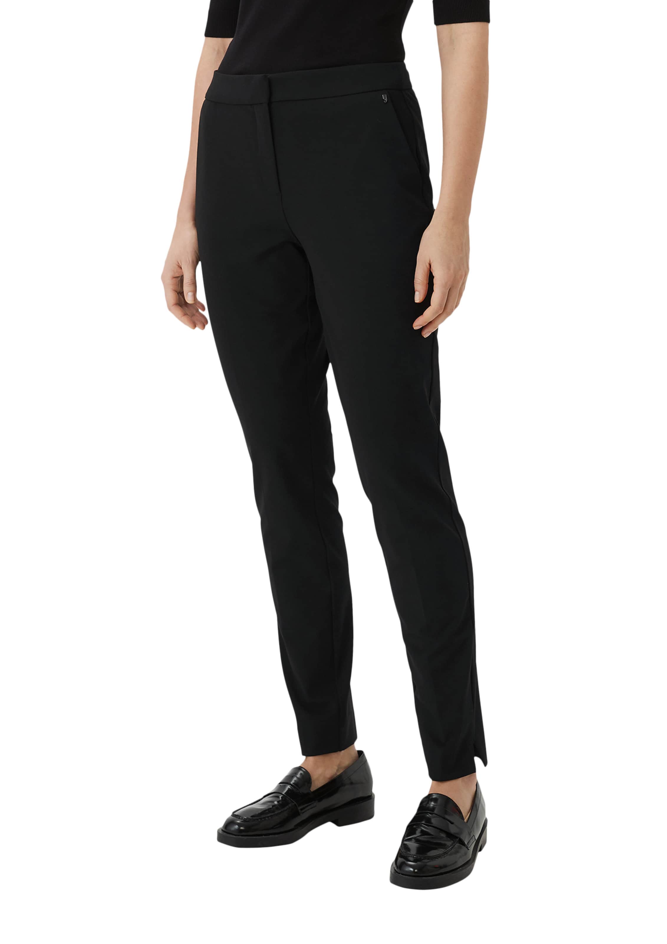 COMMA Slimfit Chinohose in Schwarz