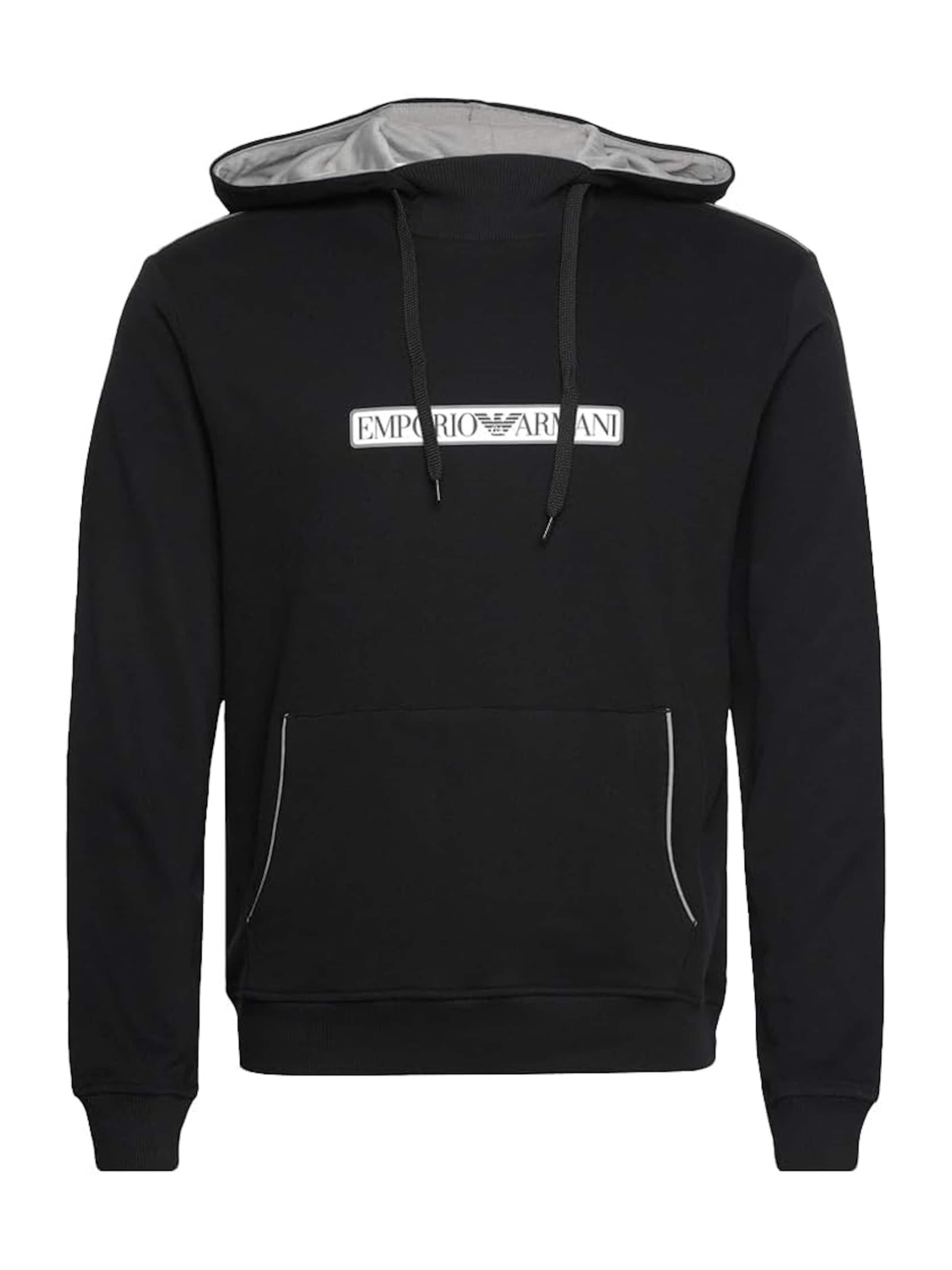 Emporio Armani Sweatshirt in Zwart: voorkant