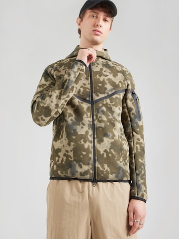 zaļš Nike Sportswear Sportiska jaka 'TECH FLC': no priekšpuses