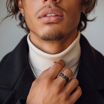 FIRETTI Ring in Grau: Vorderseite