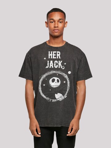 F4NT4STIC Shirt 'Disney Nightmare Before Christmas Her Jack' in Black: front