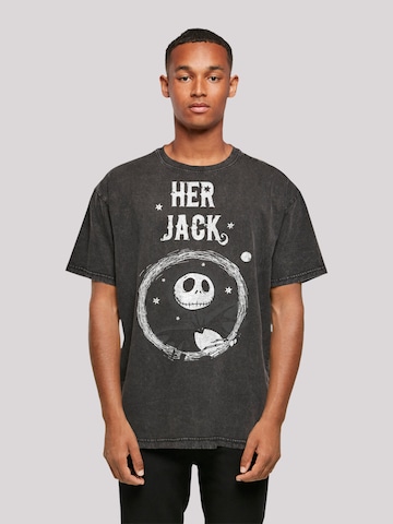 F4NT4STIC Shirt 'Disney Nightmare Before Christmas Her Jack' in Zwart: voorkant