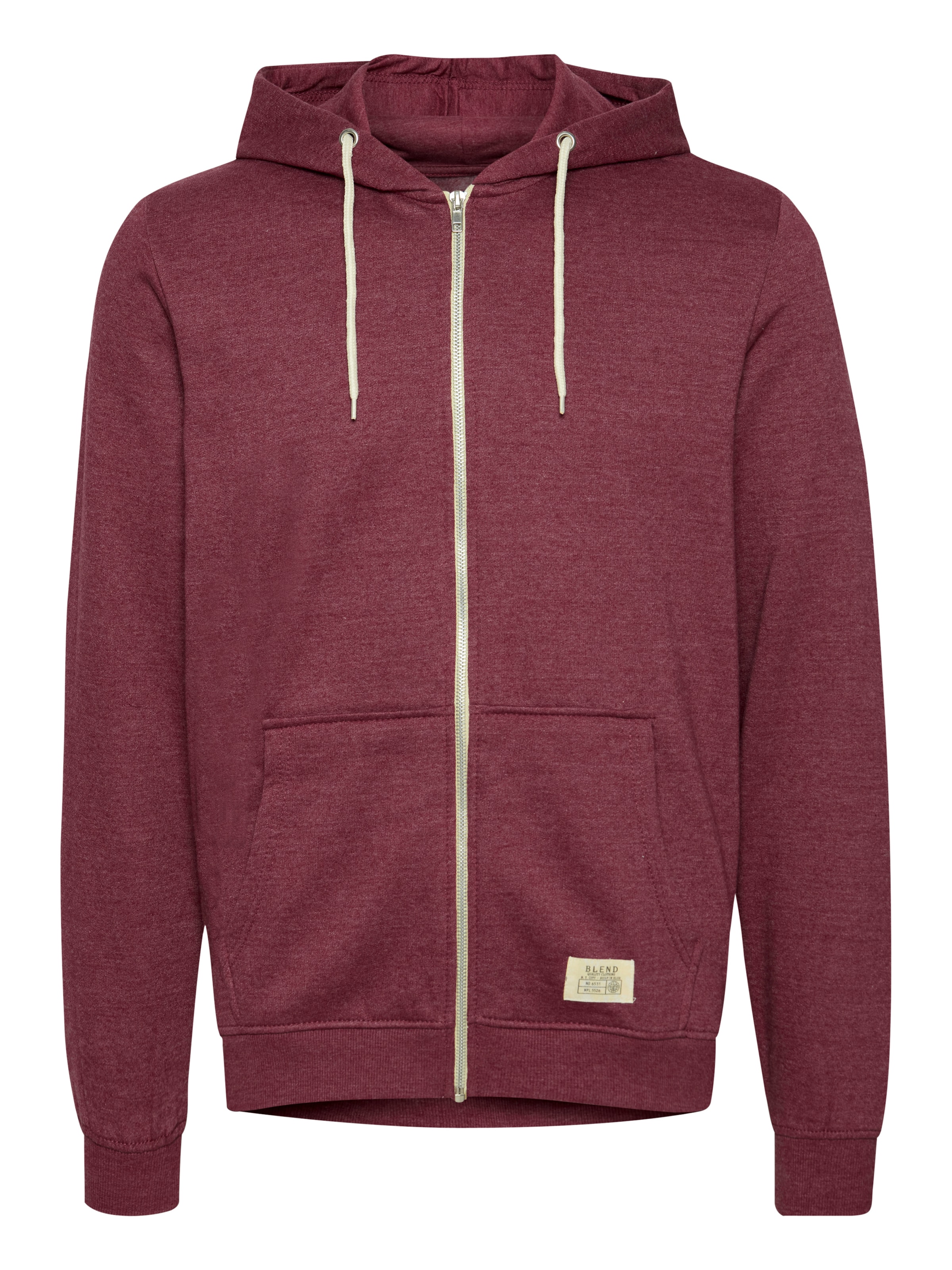 BLEND Bluza rozpinana 'Noah' w kolorze czerwony: przód
