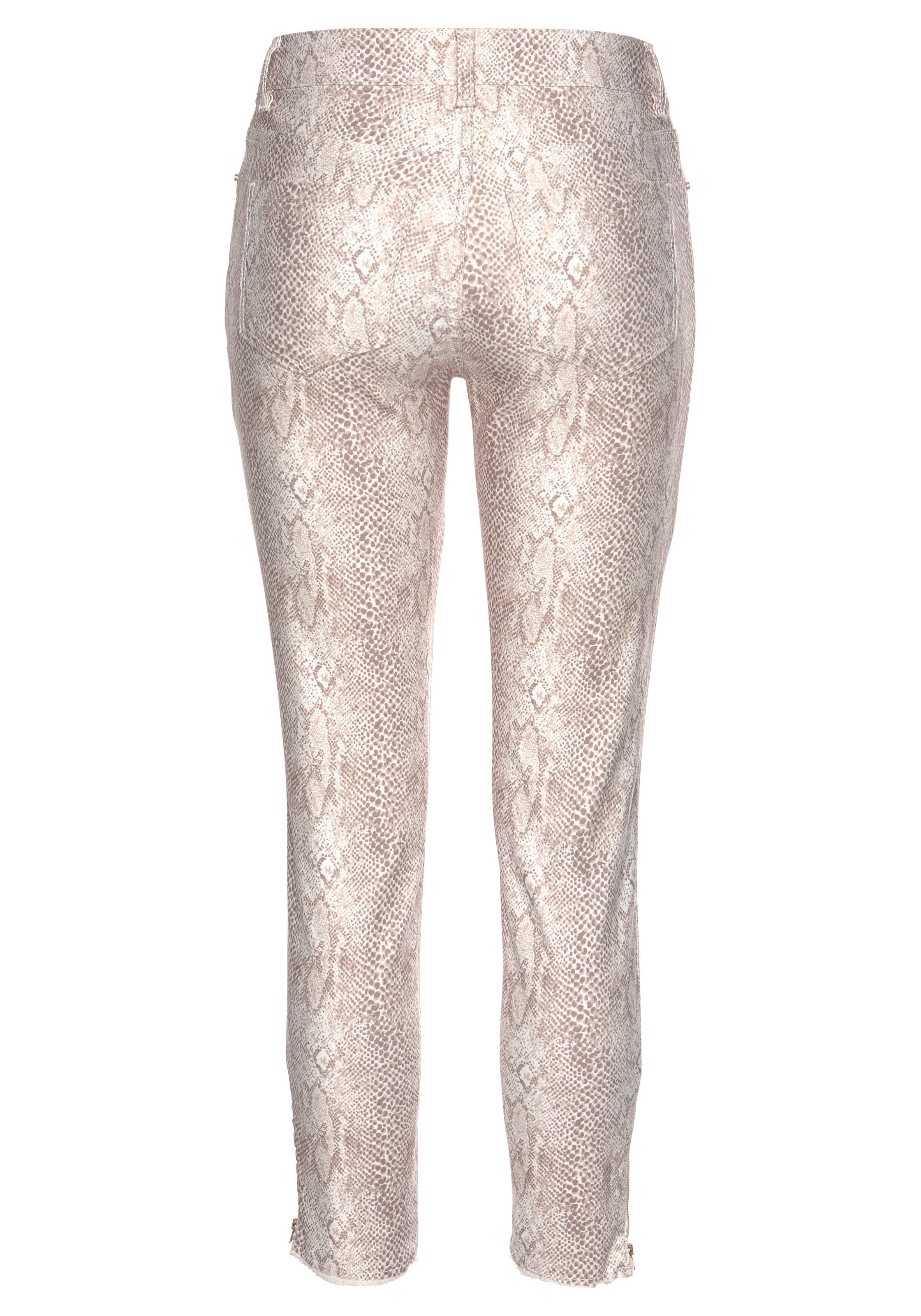 LASCANA Skinny Kalhoty – béžová