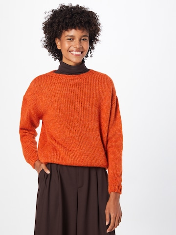 MORE & MORE Sweater 'Fluffy' in Orange: front