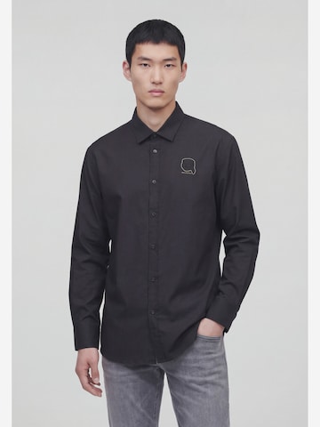 Karl Lagerfeld - Regular Fit Camisa em preto: frente