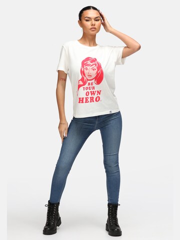 Recovered T-Shirt 'Marvel Black Widow Hero Slub' in Weiß