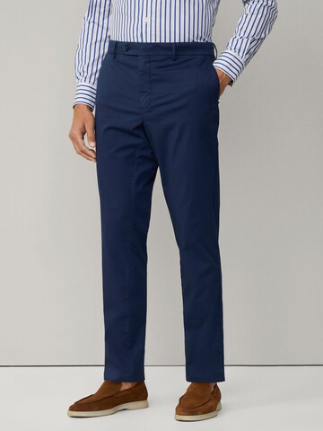 Hackett London Regular Pleat-front trousers in Blue: front