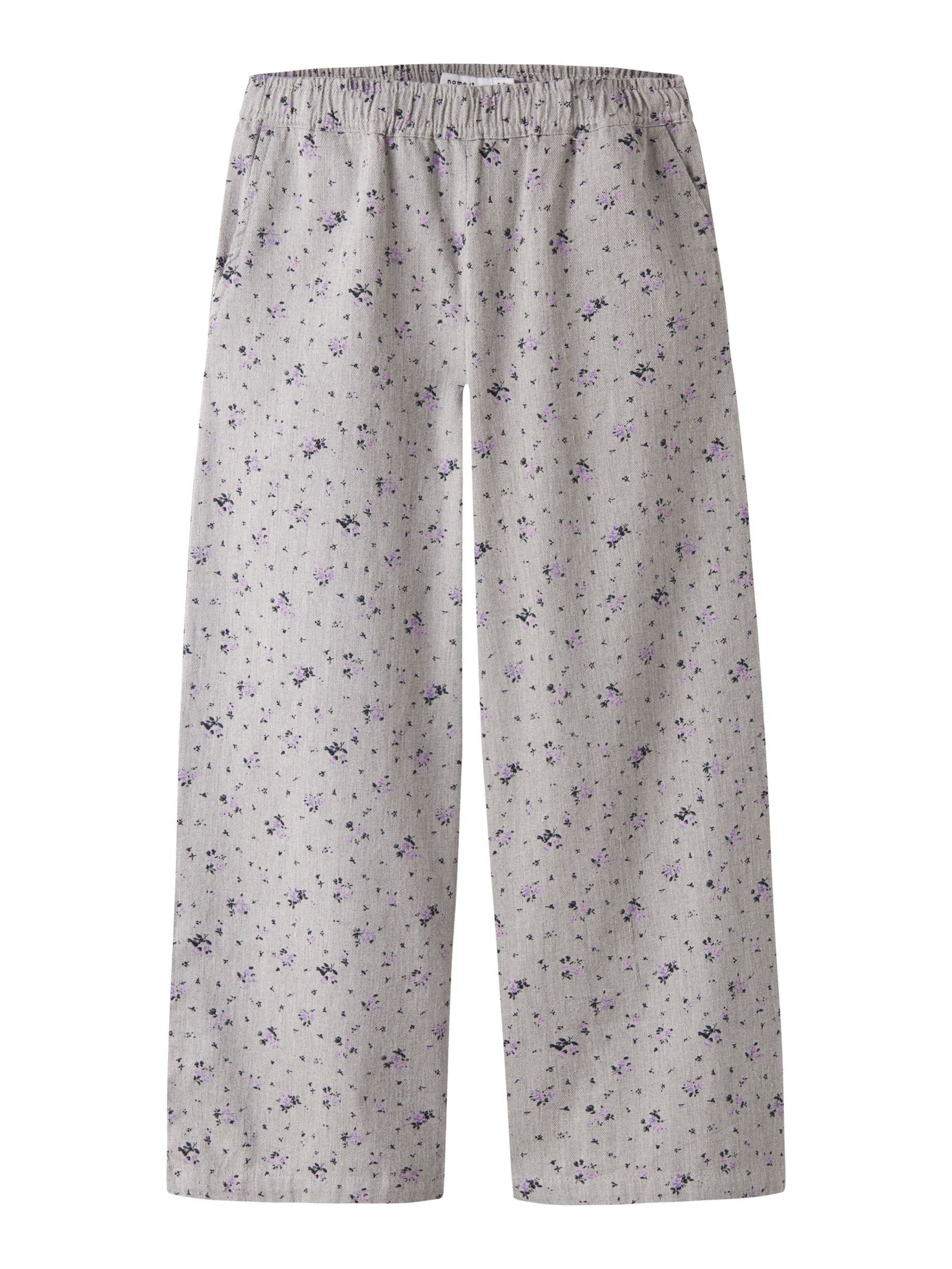 NAME IT - Pierna ancha Pantalón en gris: frente