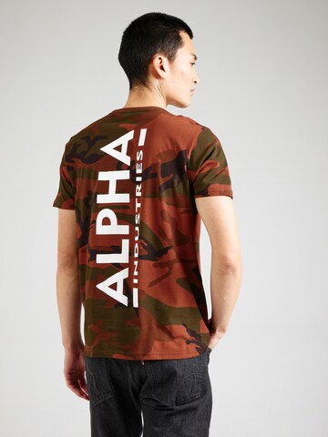 žalia ALPHA INDUSTRIES Marškinėliai: priekis