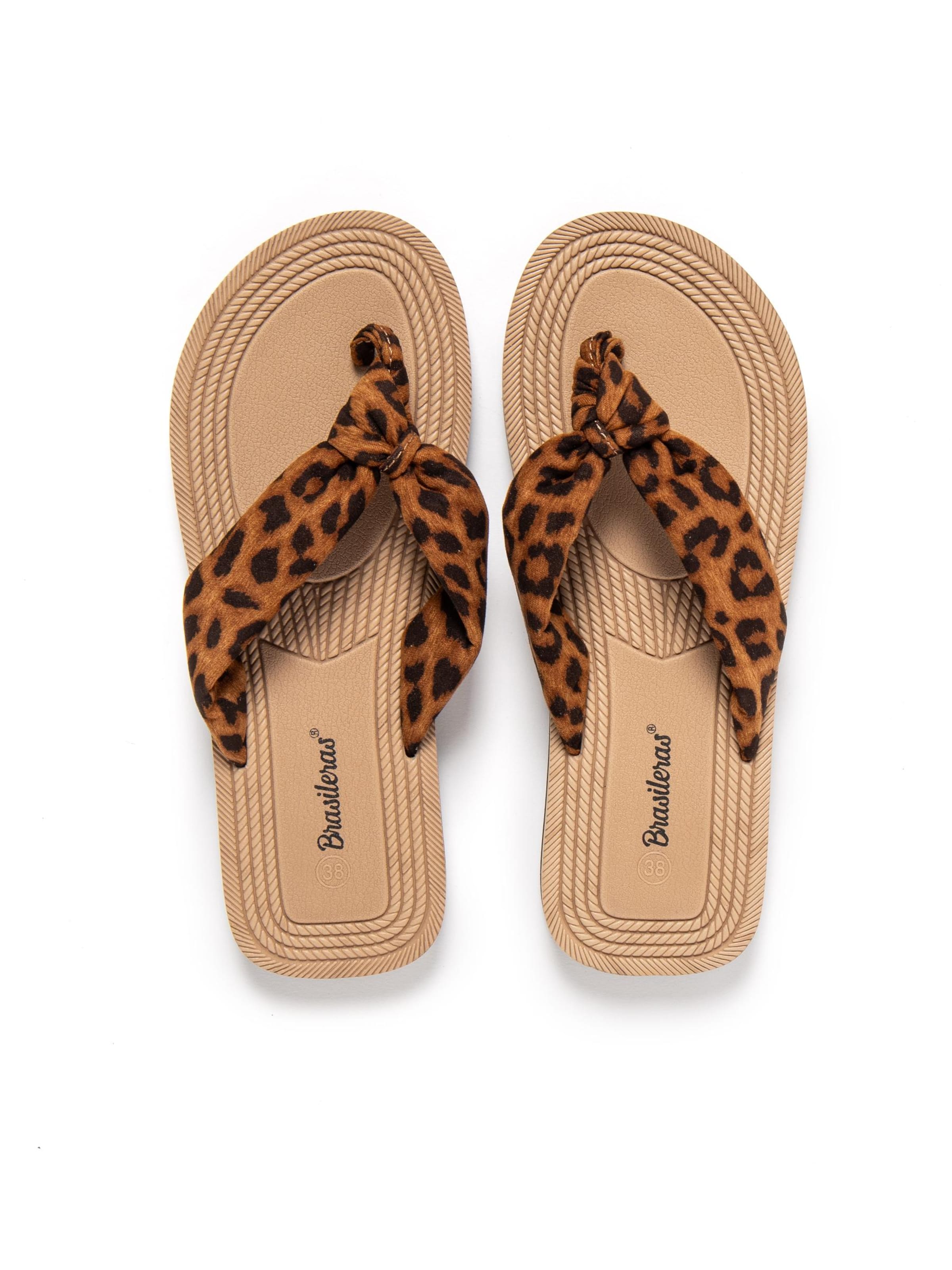 Brasileras Teenslipper 'Savanna' in Bruin