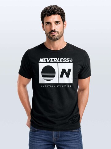 Neverless Shirt 'Sunset Sport Logo'‌‌‌‌‌‌‌‌‌ in Schwarz: Vorderseite