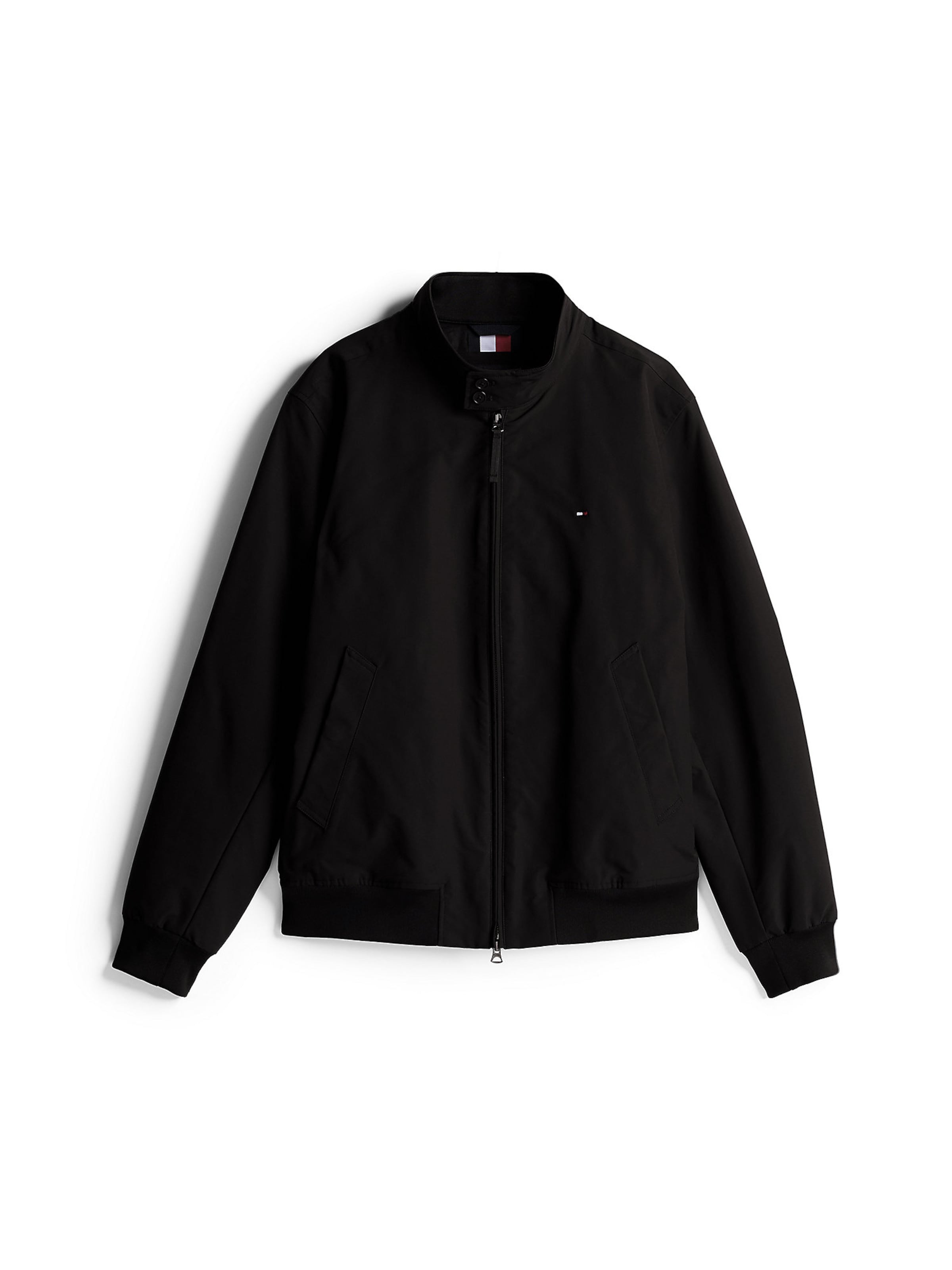 TOMMY HILFIGER Φθινοπωρινό και ανοιξιάτικο μπουφάν σε μαύρο: μπροστά