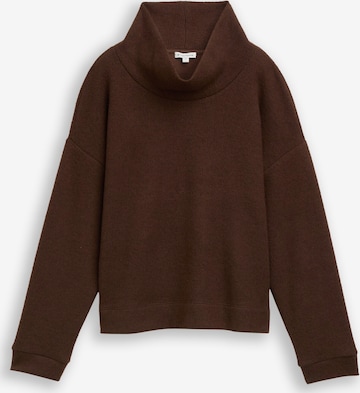 Sweat-shirt TOM TAILOR en marron : devant
