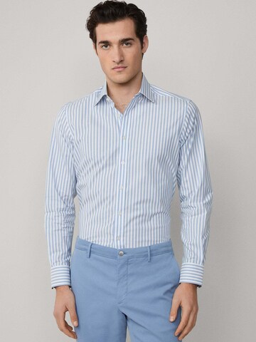 Hackett London Slim Fit Hemd in Blau: Vorderseite