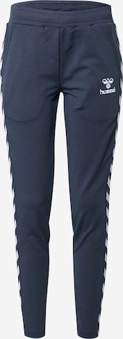 Hummel Slimfit Sportbroek 'NELLY 2.3' in Blauw: voorkant