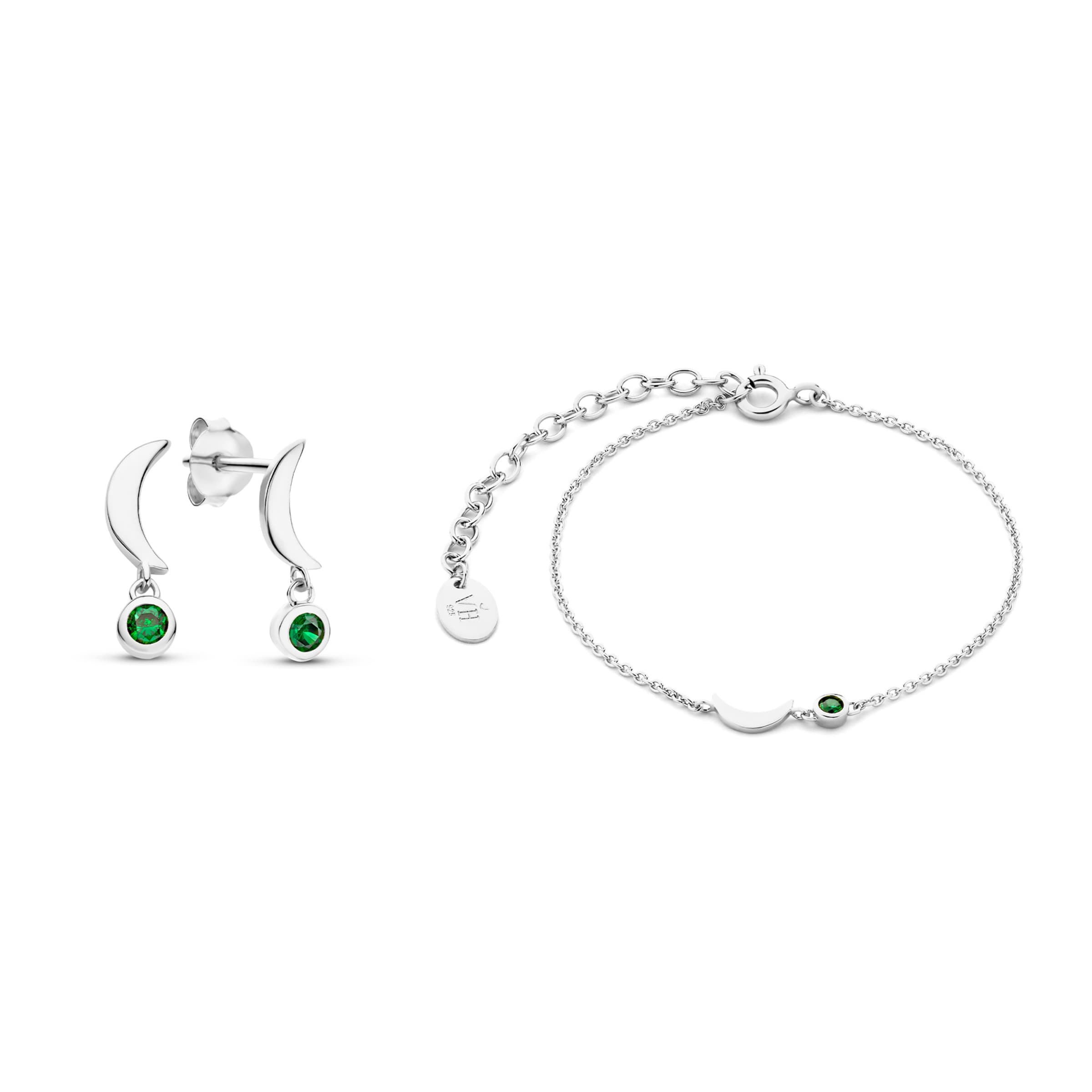 Violet Hamden Sieraden set in Zilver: voorkant