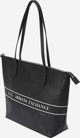 ARMANI EXCHANGE Nákupní taška – černá: přední strana