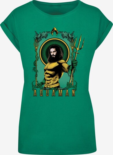 ABSOLUTE CULT T-shirt 'Aquaman - Trident' en jaune / vert / noir, Vue avec produit