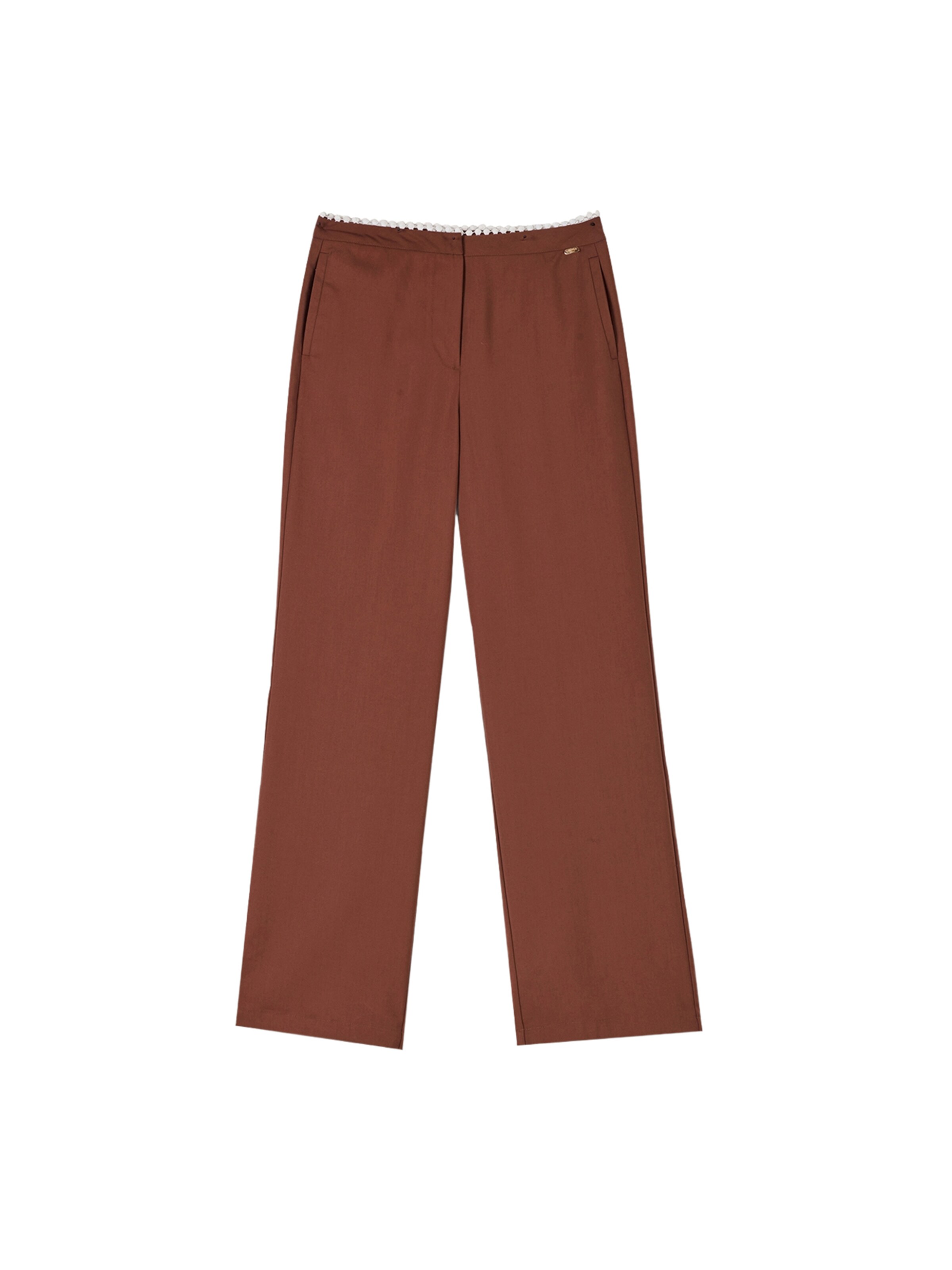 Camomilla Italia Regular Broek 'Peanut' in Bruin: voorkant